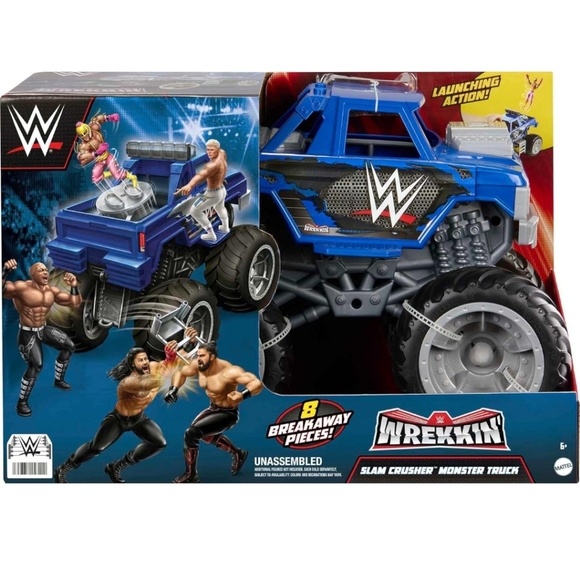 Mattel WWE Action Figure Vehicle WWE Wrekkin Slam Crusher Monster Truck - Picture 1 of 3